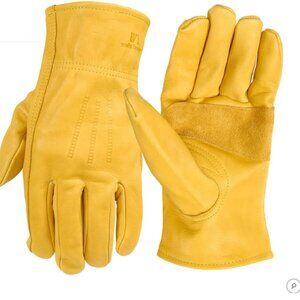 Wells Lamont Men's Leather Work Gloves, Medium/Large sizes, 1-pair